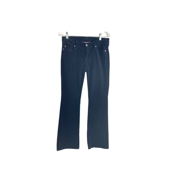 Anthropologie 7 for all mankind velour navy flare jeans 28 - Picture 1 of 11